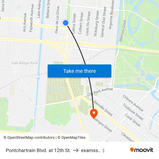 Pontchartrain Blvd. at 12th St. to examss.. :| map