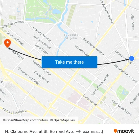 N. Claiborne Ave. at St. Bernard Ave. to examss.. :| map