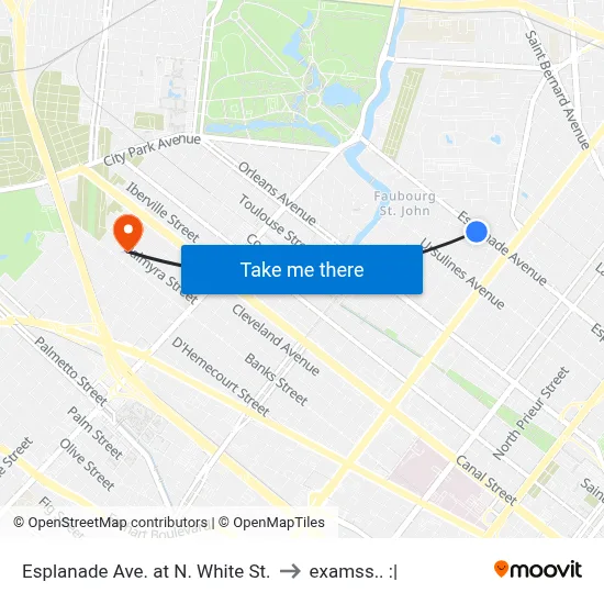 Esplanade Ave. at N. White St. to examss.. :| map