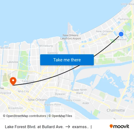 Lake Forest Blvd. at Bullard Ave. to examss.. :| map