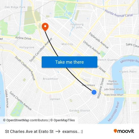 St Charles Ave at Erato St to examss.. :| map