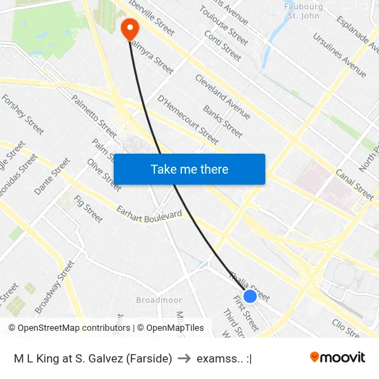 M L King at S. Galvez (Farside) to examss.. :| map