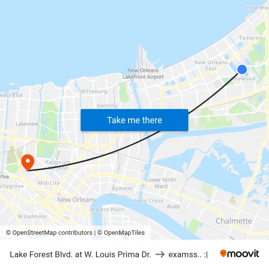 Lake Forest Blvd. at W. Louis Prima Dr. to examss.. :| map