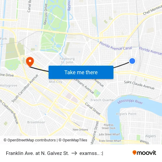 Franklin Ave. at N. Galvez St. to examss.. :| map