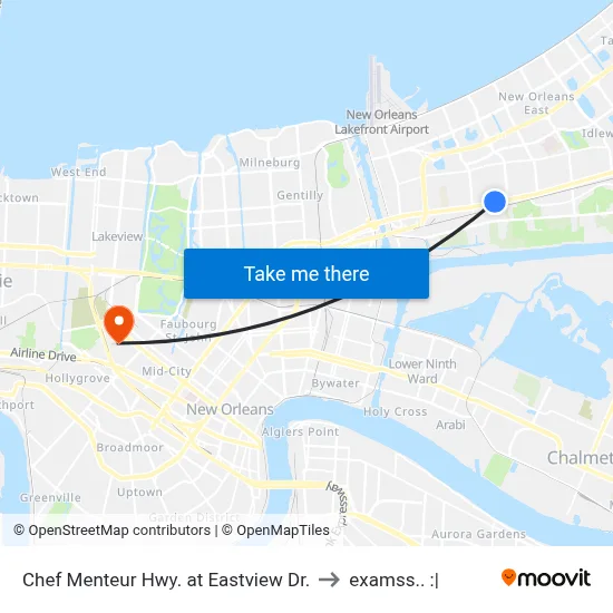 Chef Menteur Hwy. at Eastview Dr. to examss.. :| map