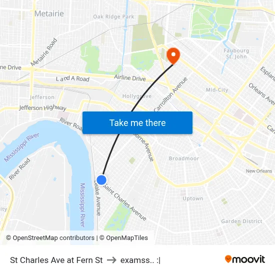 St Charles Ave at Fern St to examss.. :| map