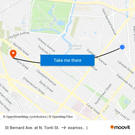 St Bernard Ave. at N. Tonti St. to examss.. :| map
