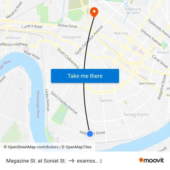 Magazine St. at Soniat St. to examss.. :| map