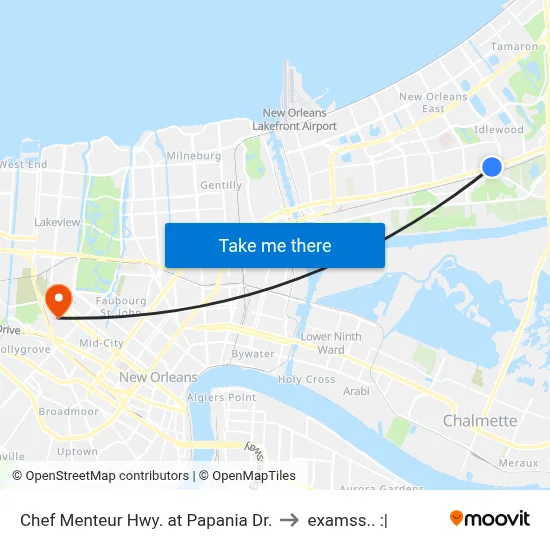 Chef Menteur Hwy. at Papania Dr. to examss.. :| map