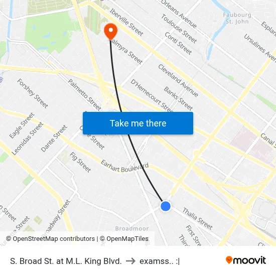 S. Broad St. at M.L. King Blvd. to examss.. :| map