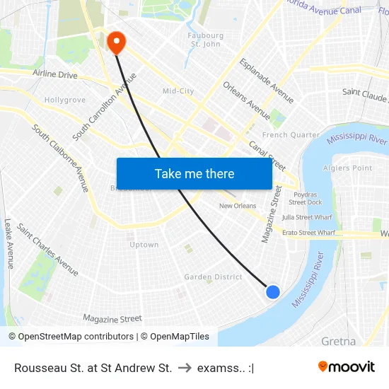 Rousseau St. at St Andrew St. to examss.. :| map