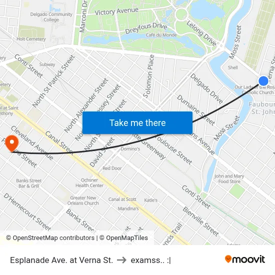 Esplanade Ave. at Verna St. to examss.. :| map