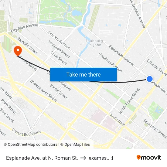 Esplanade Ave. at N. Roman St. to examss.. :| map