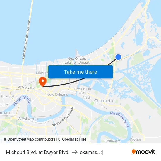 Michoud Blvd. at Dwyer Blvd. to examss.. :| map