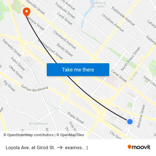 Loyola Ave. at Girod St. to examss.. :| map