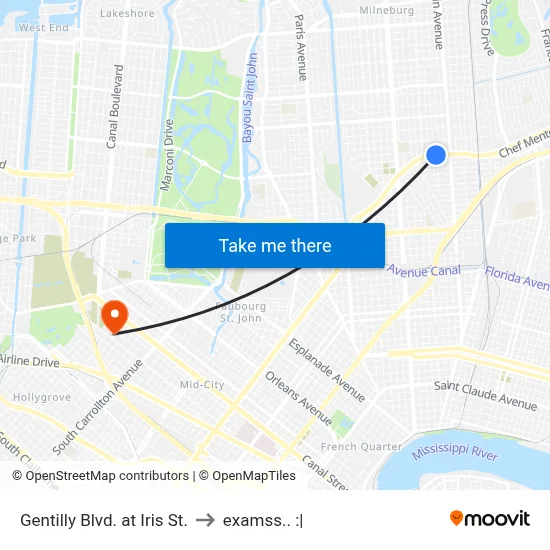 Gentilly Blvd. at Iris St. to examss.. :| map