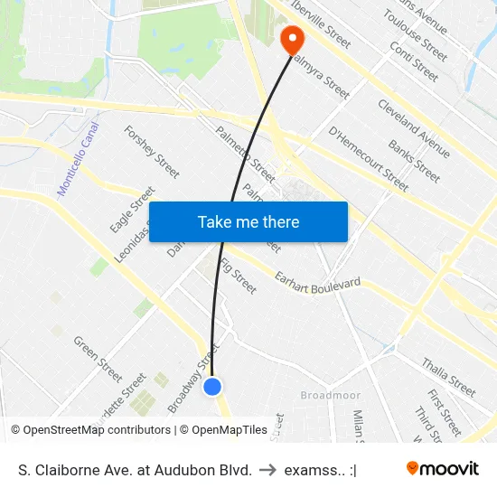 S. Claiborne Ave. at Audubon Blvd. to examss.. :| map