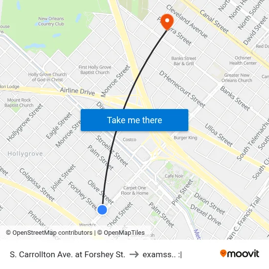 S. Carrollton Ave. at Forshey St. to examss.. :| map