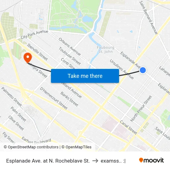 Esplanade Ave. at N. Rocheblave St. to examss.. :| map