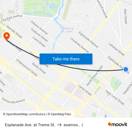 Esplanade Ave. at Treme St. to examss.. :| map