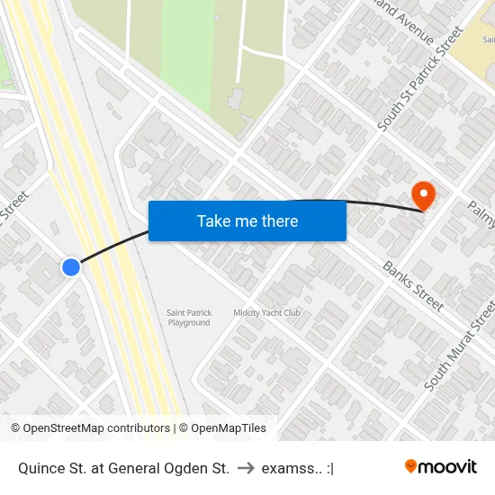 Quince St. at General Ogden St. to examss.. :| map