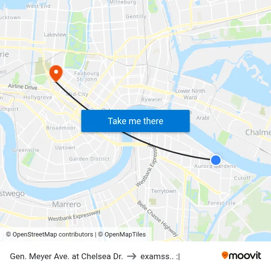 Gen. Meyer Ave. at Chelsea Dr. to examss.. :| map
