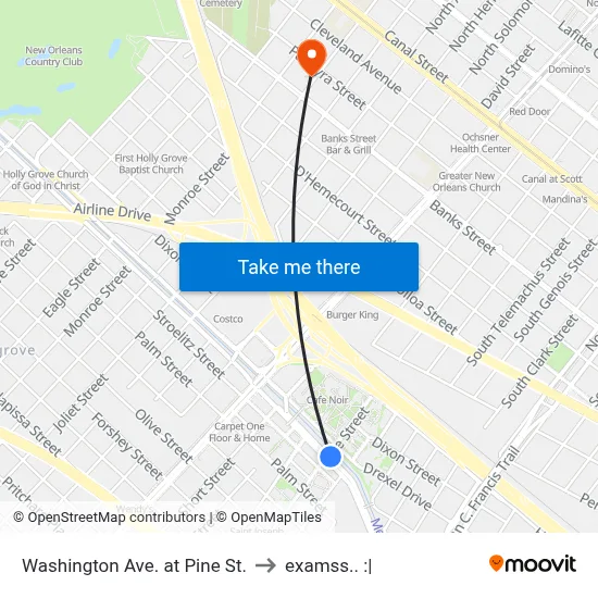 Washington Ave. at Pine St. to examss.. :| map