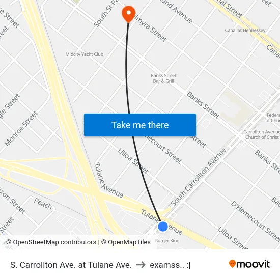 S. Carrollton Ave. at Tulane Ave. to examss.. :| map