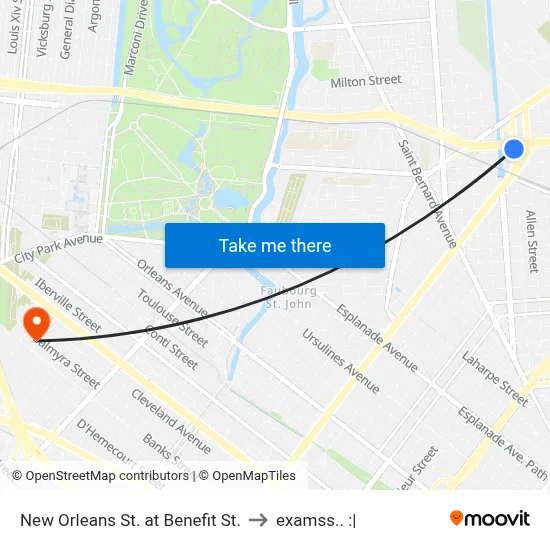 New Orleans St. at Benefit St. to examss.. :| map