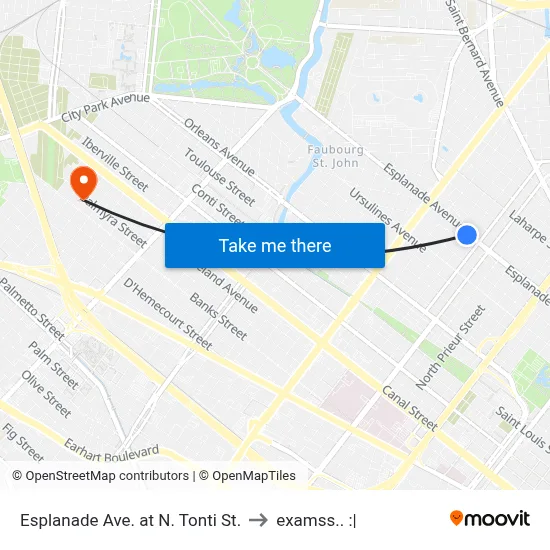 Esplanade Ave. at N. Tonti St. to examss.. :| map