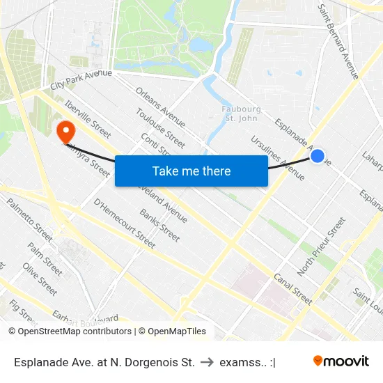 Esplanade Ave. at N. Dorgenois St. to examss.. :| map