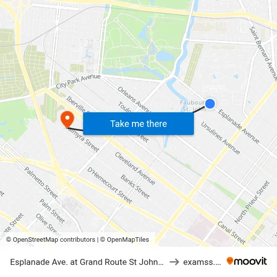 Esplanade Ave. at Grand Route St John St. to examss.. :| map