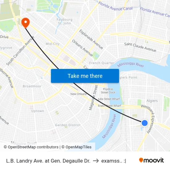 L.B. Landry Ave. at Gen. Degaulle Dr. to examss.. :| map