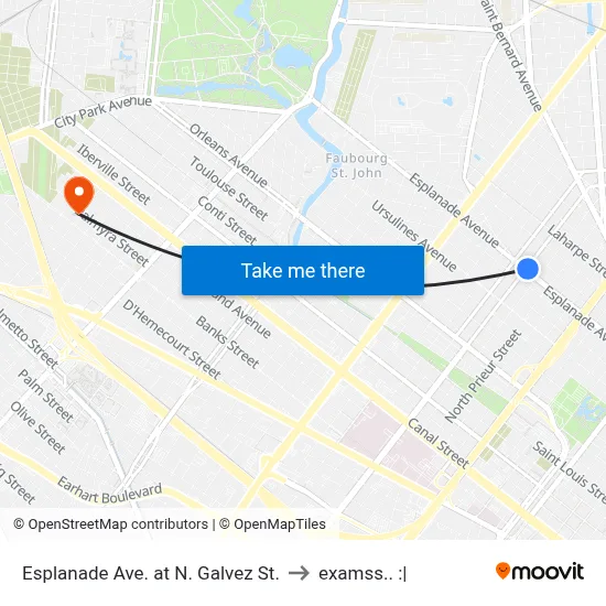 Esplanade Ave. at N. Galvez St. to examss.. :| map