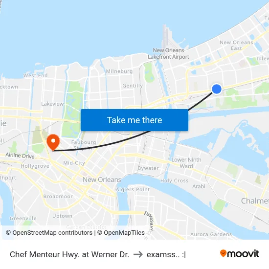 Chef Menteur Hwy. at Werner Dr. to examss.. :| map