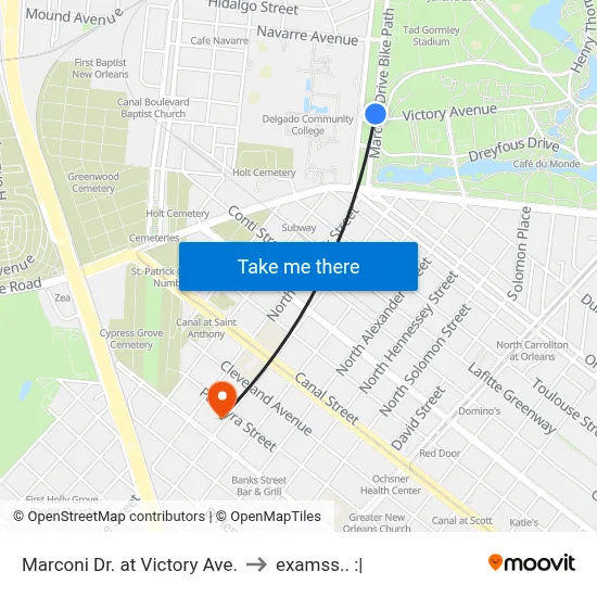 Marconi Dr. at Victory Ave. to examss.. :| map