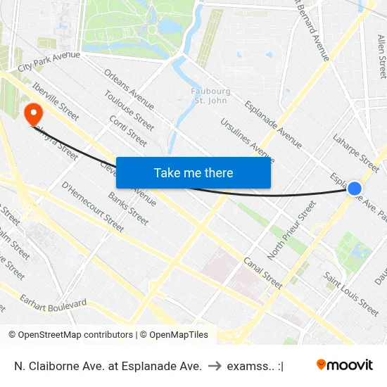 N. Claiborne Ave. at Esplanade Ave. to examss.. :| map