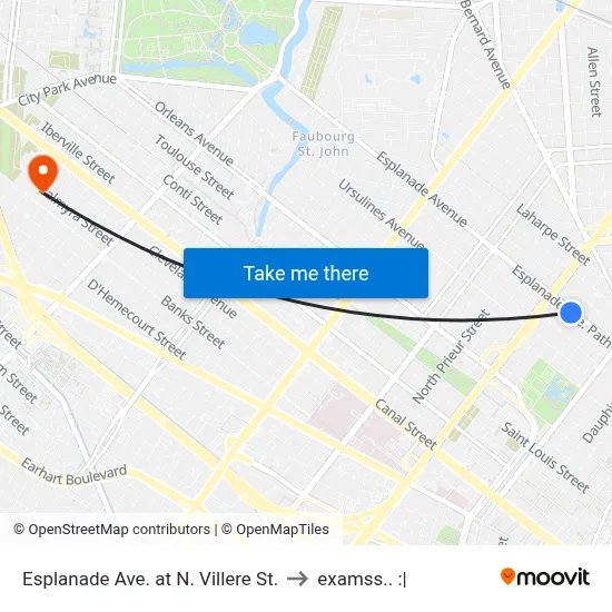 Esplanade Ave. at N. Villere St. to examss.. :| map