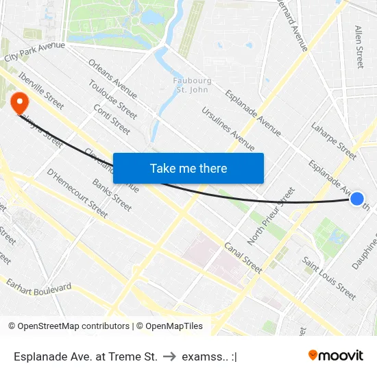 Esplanade Ave. at Treme St. to examss.. :| map