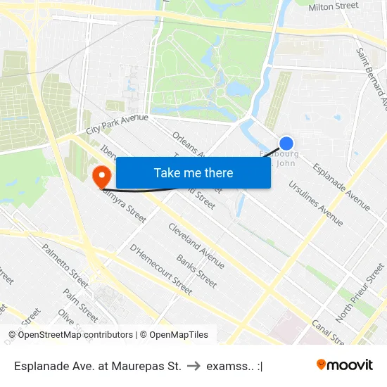 Esplanade Ave. at Maurepas St. to examss.. :| map
