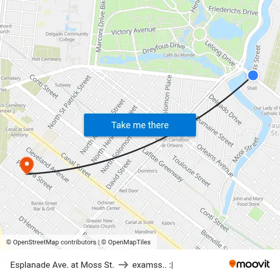 Esplanade Ave. at Moss St. to examss.. :| map