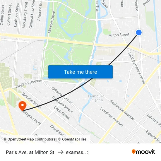 Paris Ave. at Milton St. to examss.. :| map