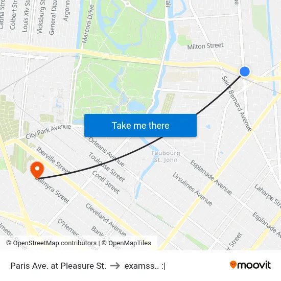 Paris Ave. at Pleasure St. to examss.. :| map