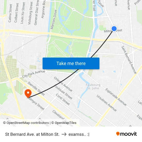 St Bernard Ave. at Milton St. to examss.. :| map