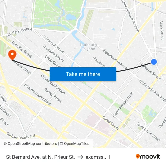 St Bernard Ave. at N. Prieur St. to examss.. :| map