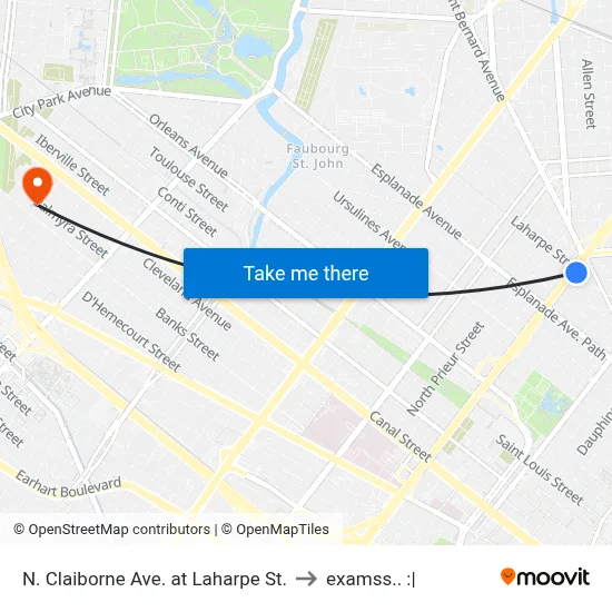 N. Claiborne Ave. at Laharpe St. to examss.. :| map