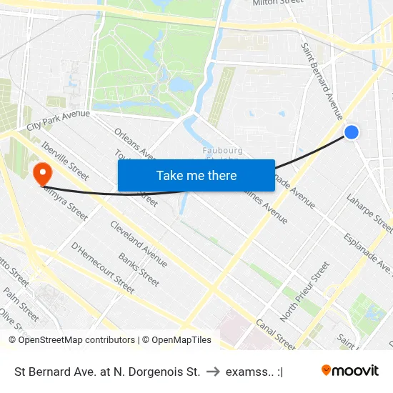 St Bernard Ave. at N. Dorgenois St. to examss.. :| map