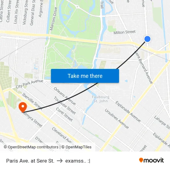 Paris Ave. at Sere St. to examss.. :| map