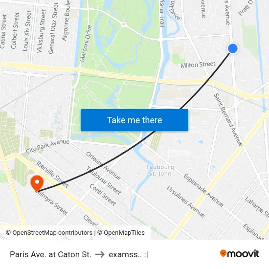 Paris Ave. at Caton St. to examss.. :| map
