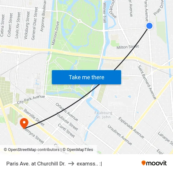 Paris Ave. at Churchill Dr. to examss.. :| map